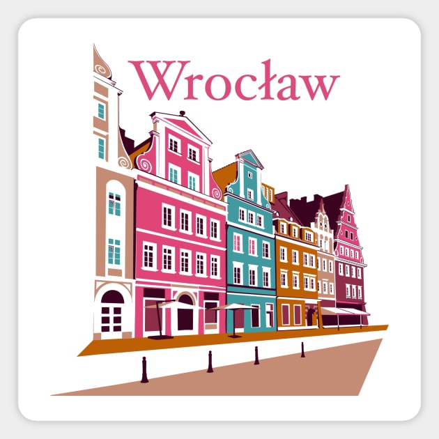 Wrocław travel Magnet by MashaVed
